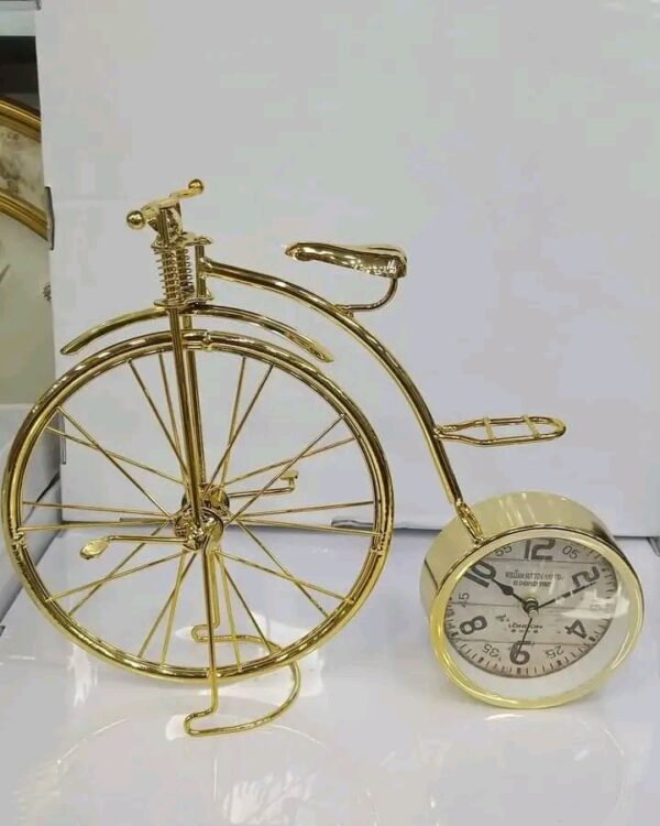 Vintage Classic Bicycle Gold Table Clock Price In Pakistan | Shopylancy.pk