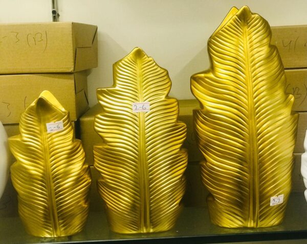 Gold Leaf fiber table vase shopylancy.pk